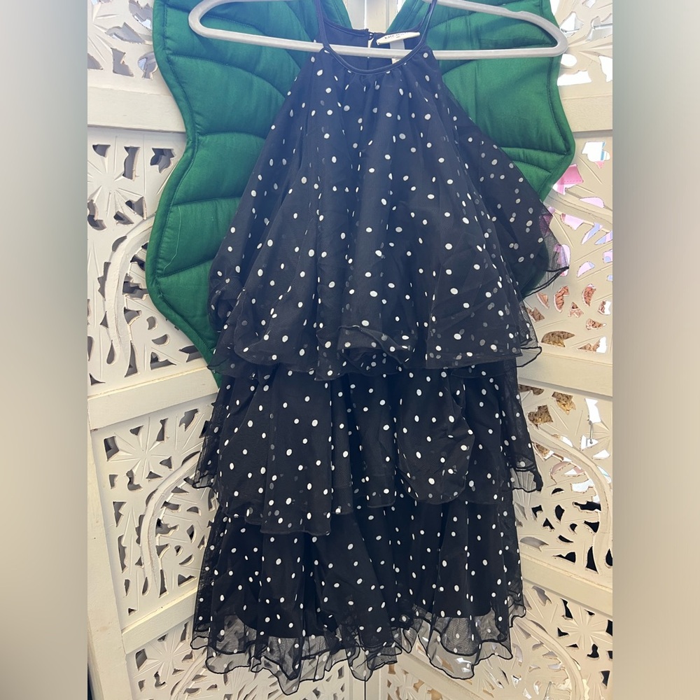 NWT Kate Spade X Target collab black and white mesh polka dot mini dress. Size M - Picture 6 of 7